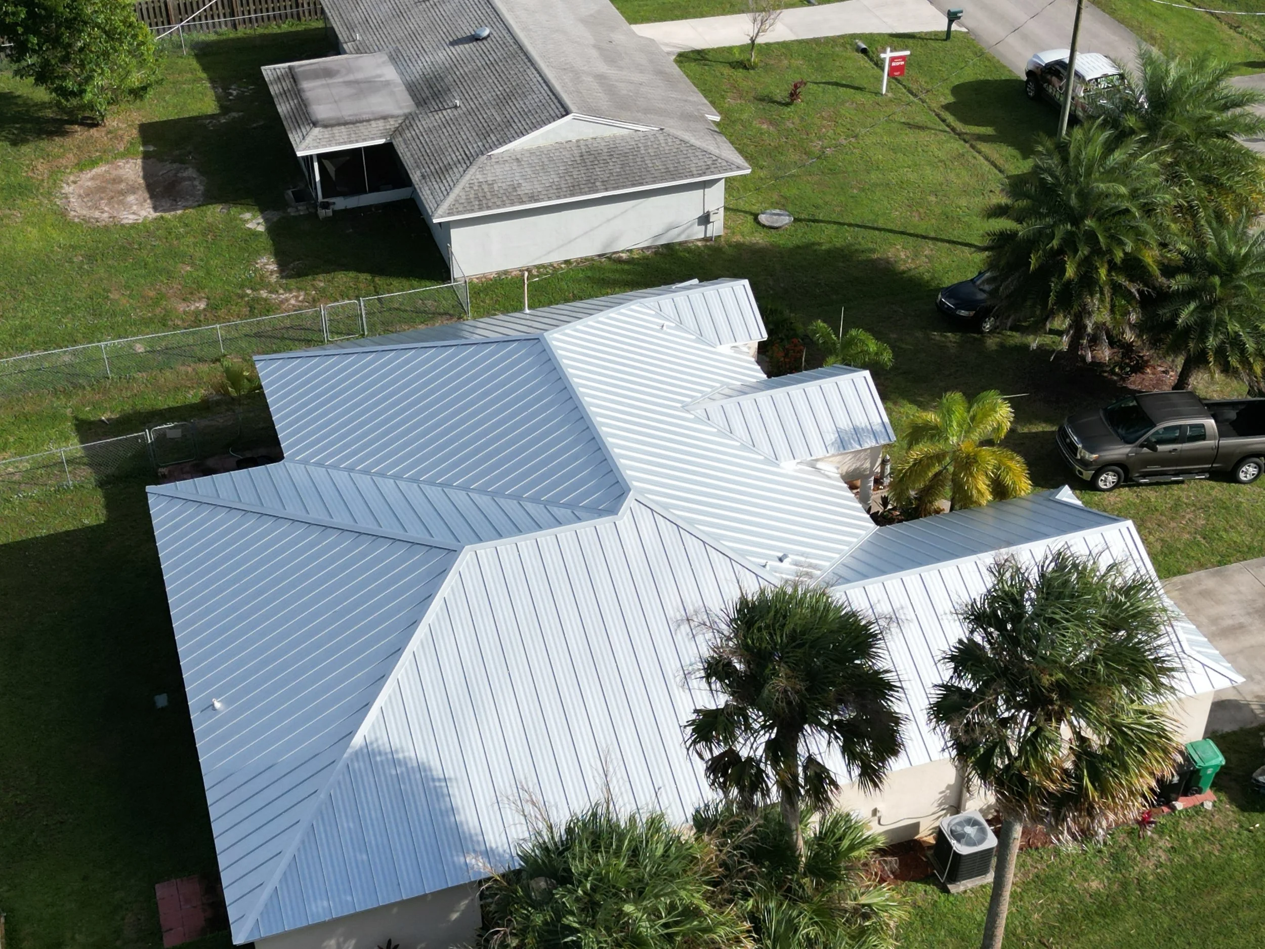 Roof inspection aerial view by Stormproof Roofing, Inc